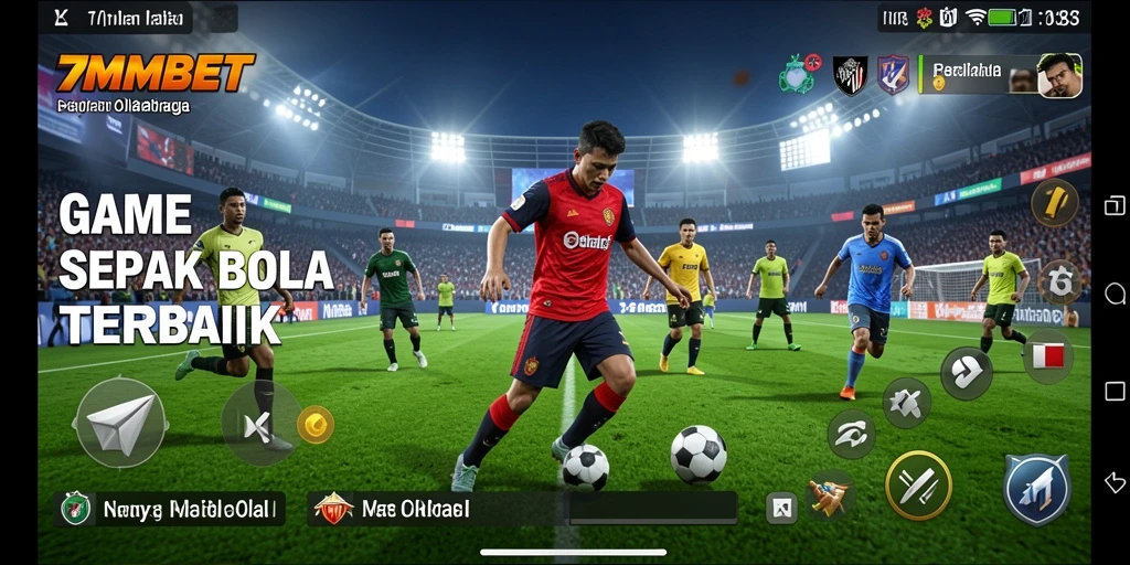 Tangkapan layar gameplay <strong>7MMBET</strong> yang menampilkan aksi sepak bola yang seru.