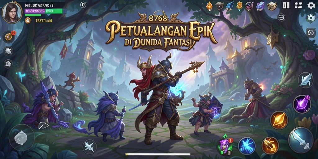 Tampilan gameplay RPG yang menakjubkan dalam 8768.
