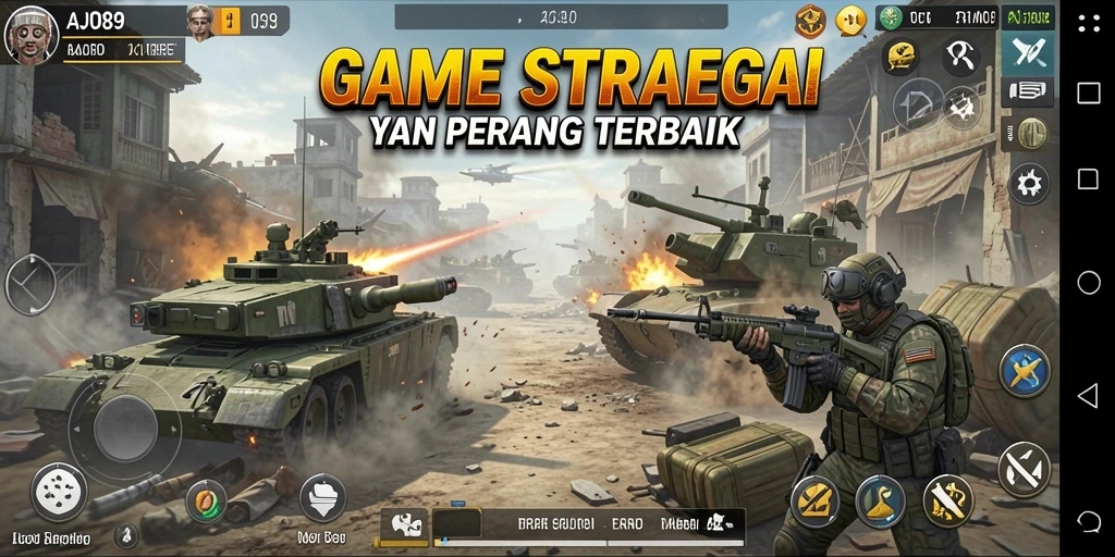 Tangkapan layar AJO89 yang menampilkan aksi strategi yang mendebarkan.
