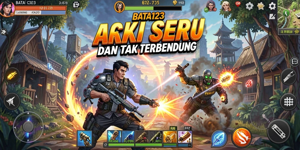 Tangkapan layar menampilkan serangan menegangkan dalam BATA123.