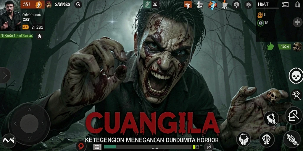 Tangkapan layar utama CUANGILA menampilkan momen menegangkan dalam gameplay Horror.