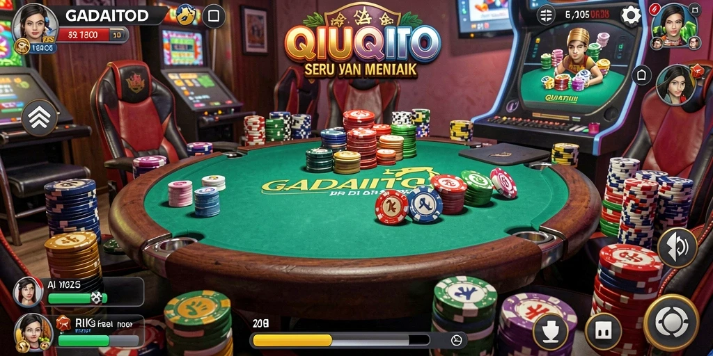 Tangkapan layar GADAITOTO menampilkan gameplay QiuQiu yang seru.