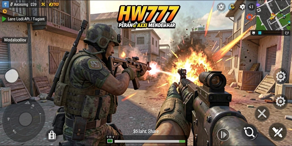Gameplay HW777 yang seru dengan aksi tembak-menembak mendapat sorotan.