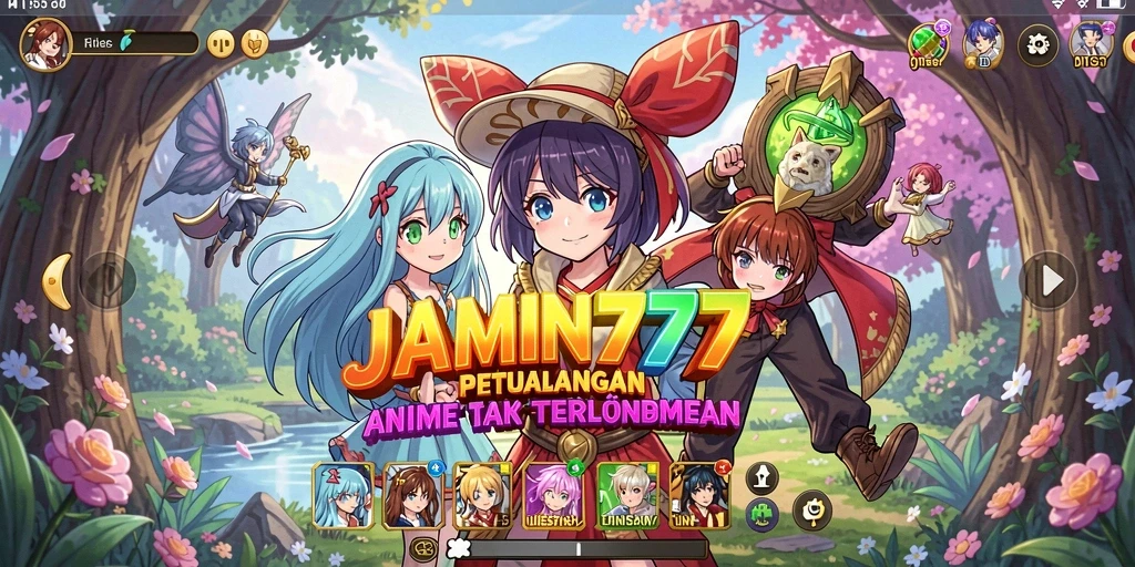 Gameplay JAMIN777 menampilkan karakter anime dalam pertarungan epik.