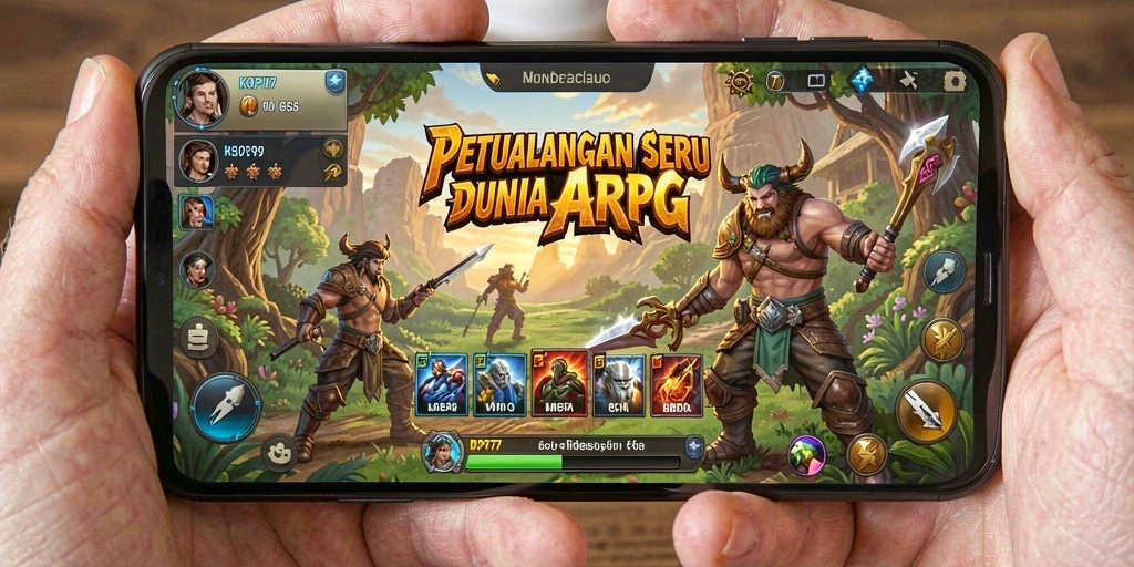 Tampilan aksi seru dalam permainan ARPG KOPI77 yang memukau.