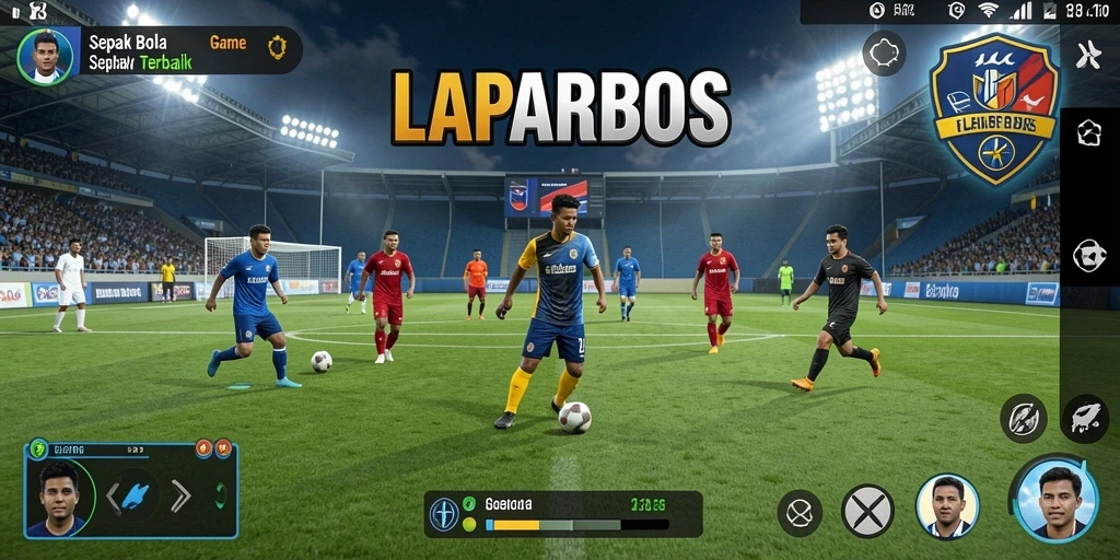 Tampilan permainan LAPARBOS dengan aksi sepak bola yang mendebarkan.