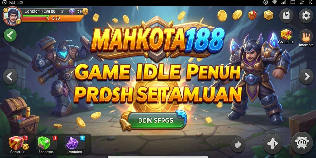 Screenshot gameplay MAHKOTA188 memperlihatkan aksi pengelolaan kerajaan yang menegangkan.