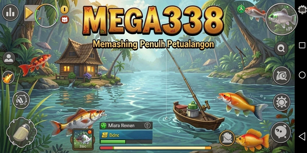Tampilan gameplay menarik dari MEGA338 dalam aksi memancing.