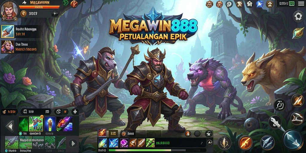 Gameplay seru di dunia fantasi MMORPG MEGAWIN888.