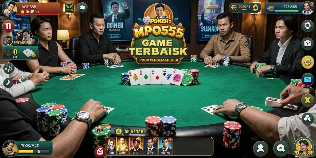 Tampilan mendebarkan gameplay poker di MPO555.