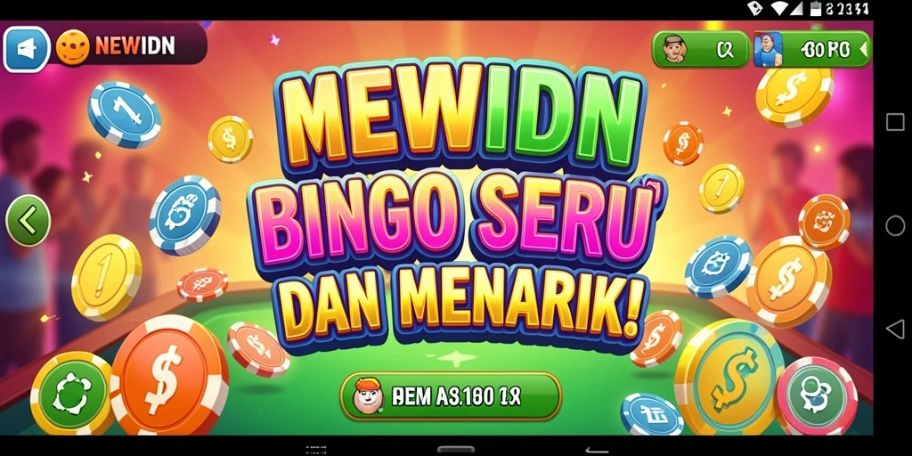 Tampilan gameplay seru dalam aplikasi Bingo NEWIDN.