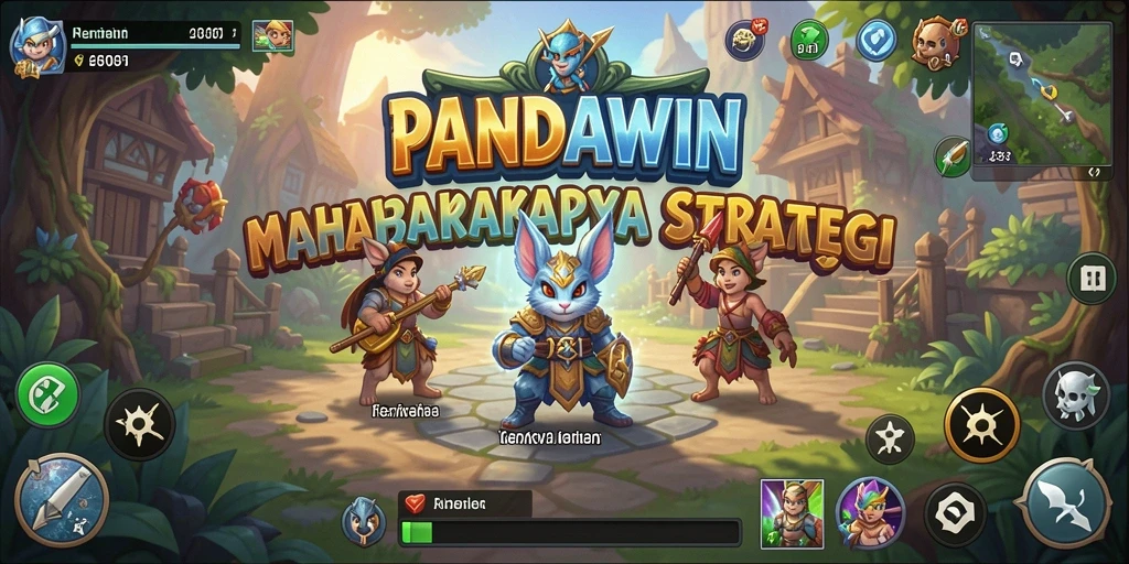 Tampilan gameplay menarik dari PANDAWIN yang menekankan strategi.