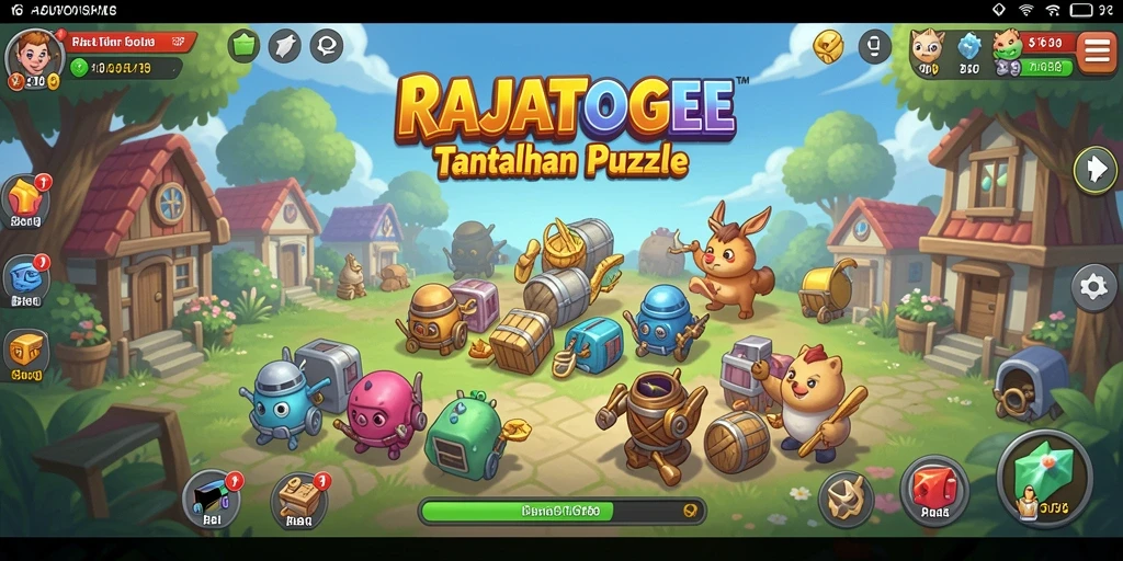 Screenshot utama dari gameplay Puzzle RAJATOGEL yang menarik.