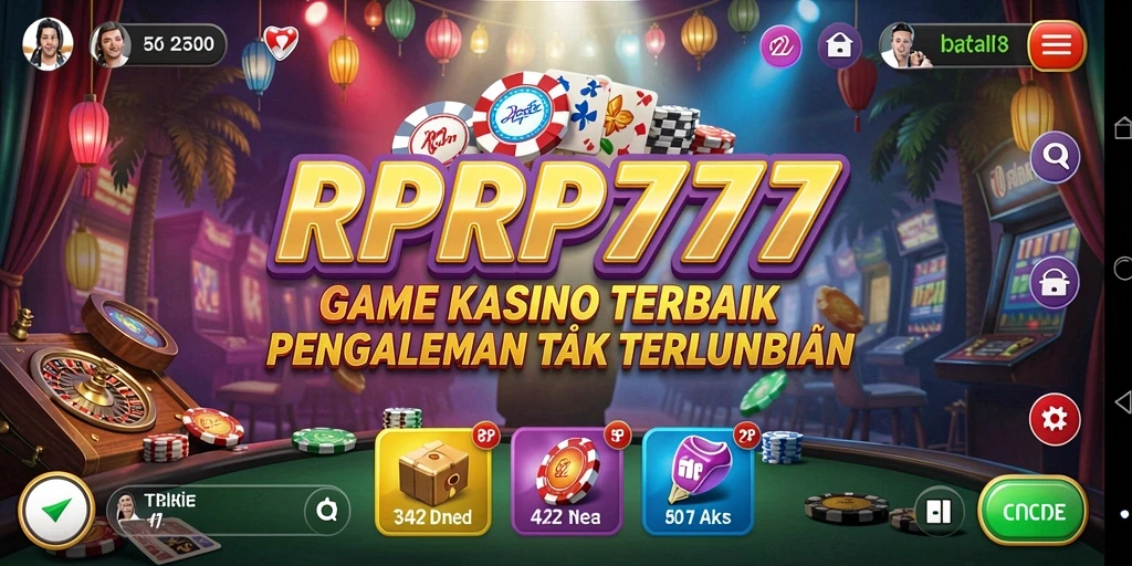Tangkapan layar RPRP777 menampilkan gameplay Kasino yang mendebarkan dan interaktif.