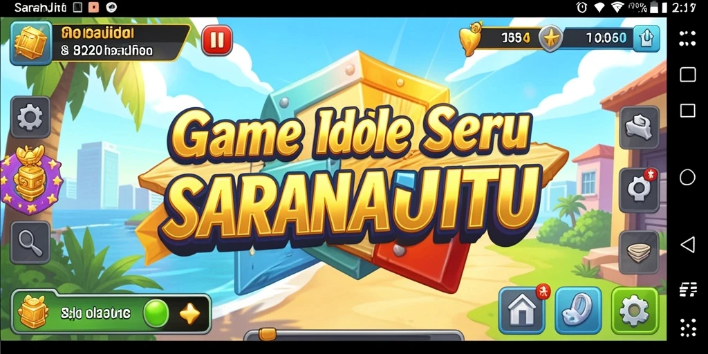 Tampilan gameplay menarik dari SARANAJITU saat mengelola sumber daya.