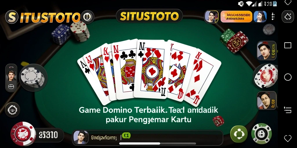 Screenshot utama SITUSTOTO menampilkan aksi seru permainan Domino.