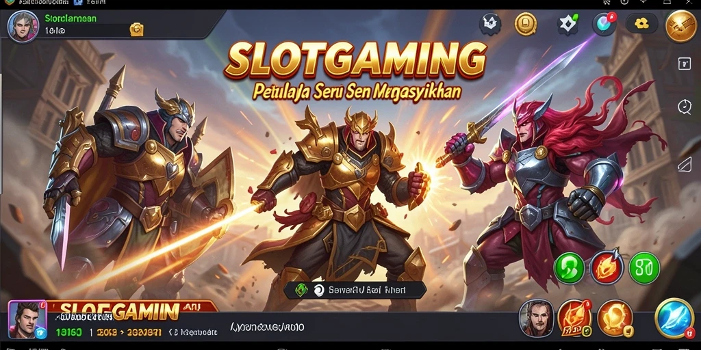 Tampilan aksi mendebarkan dalam SLOTGAMING dengan karakter beragam.