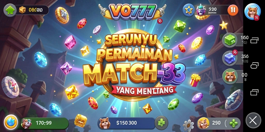Tampilan gameplay VO777 yang seru dalam kategori Match-3.