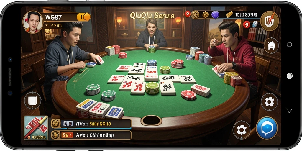 Tampilan gameplay seru dari WG87 saat bermain QiuQiu.